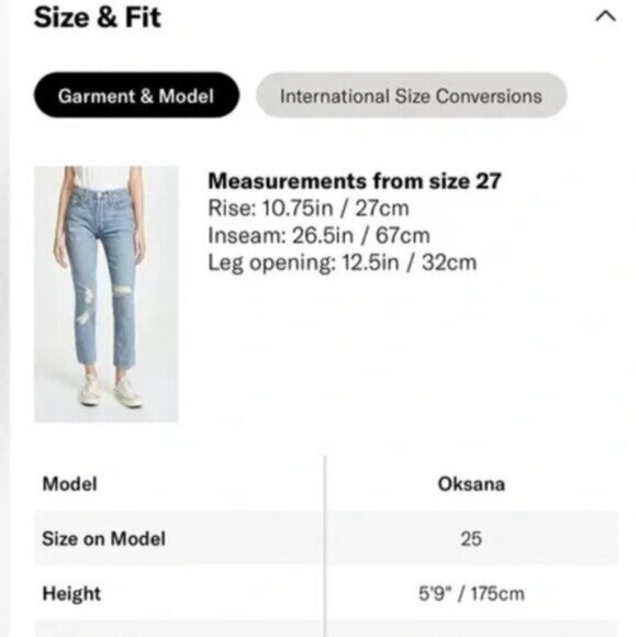 Re/Done Originals (Levi’s) High Rise Straight Distressed Jeans - 27" - Picture 15 of 16
